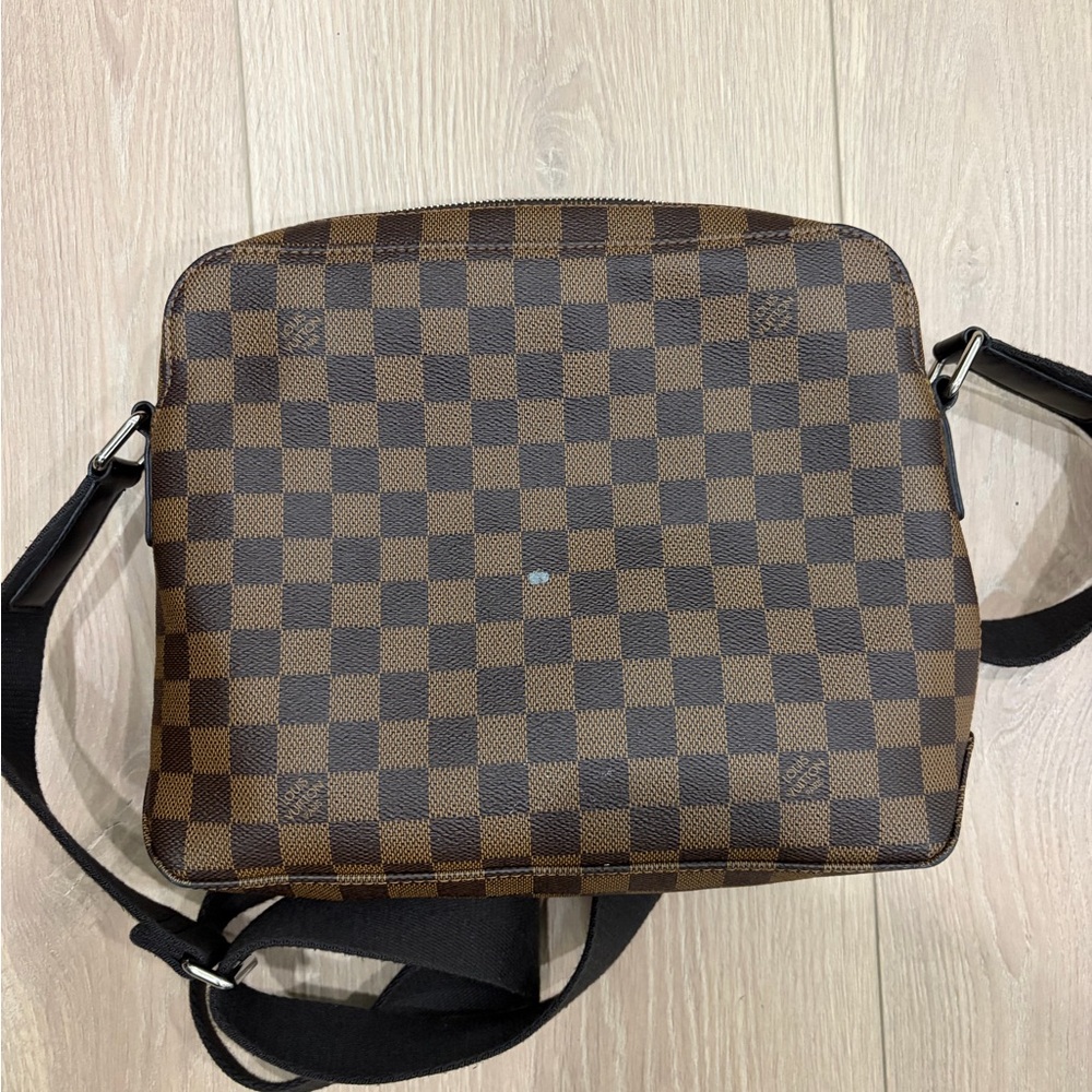 Brown Checkered Men's Bag